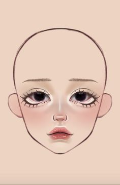 Futuristic Makeup, Korean Makeup Tips, Punk Makeup, Makeup Drawing, Doll Eye Makeup, Makeup Face Charts, Kawaii Makeup