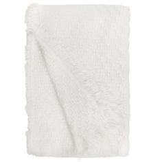 a white blanket with fringes on it