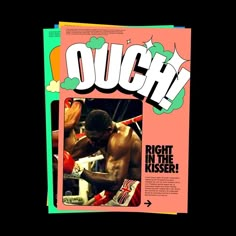 a magazine cover with an image of a boxer