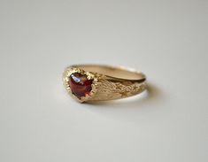 Love and Dreams Heart Ring – Stefanie Sheehan Heart Gemstone Ring, Vintage Heart Ring, Weird Wedding Rings, Vintage Rings Antiques, Witchy Wedding Rings, Gold And Silver Wedding Ring, Hispanic Jewelry, Ruby Engagement Ring Gold, Red Heart Ring