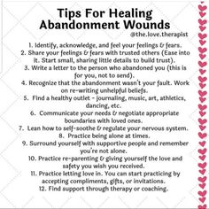 How To Heal Inner Child Wounds, Shadow Work Abandonment, Healing Self Abandonment, Abandonment Wound Healing, Healing Abandonment, Emotional Abandonment, Healing Relationships