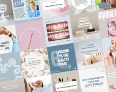 Dental Clinic Instagram Template Blue, Dentist Instagram Template, Dental Practice, Dental Care, Social Media Marketing - Etsy UK Dentist Social Media, Strategic Design, Dental Social Media, Dental Check Up, Dentist Clinic, Dental Marketing, Templates Instagram, Dental Practice, Marketing Template