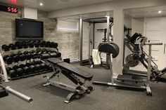 the gym is equipped with many different types of equipment