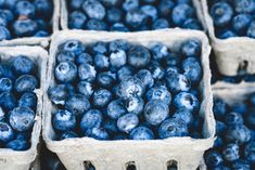 blueberries for sale at a market with the words u - pick berry picking guide