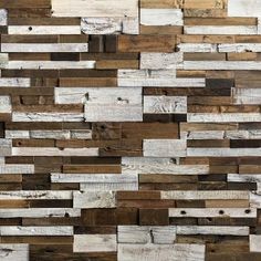 a wall made out of wooden planks