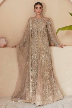 Gold Gown Pakistani Wedding Dresses Indian Handmade Embroidery Clothes Lehenga Party Salwar Kameez Outfit Made to Order Luxury Guest Dress - Etsy Maxi Frocks, Net Gown, Net Gowns, Wedding Dresses Indian, Gold Skin, Pakistani Wedding Dress, Party Kleidung, Pakistani Bridal Dresses, Pakistani Wedding Dresses