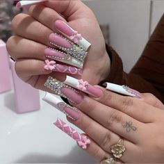 Gel Nails Diy, Dope Nail Designs, Gem Nails