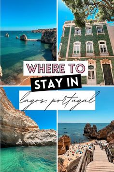 a collage of photos with the words where to stay in europe