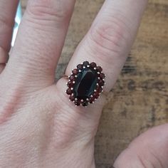 Pretty 10k Yellow Gold Garnet Ring Size 9.5, I Have So Many As It's My Birthstone So Time To Let One Go. Gold Garnet Ring, Garnet Ring, Ring Color, Garnet Rings, Womens Jewelry Rings, Red Gold, Lady In Red, Birthstone, Garnet