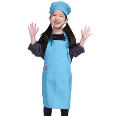 PRICES MAY VARY. Made from premium polyester fabric, which belongs to uniform cloth, free from harmful chemicals, safe for your kids, this sturdy child apron and chef hat set is machine washable, fade-proof, thick but soft, lightweight and comfortable. Small Size-19.7" x 17.7" (age 2-5 years), Large Size-23.6"x19.7" (age 6-12 years). With an adjustable neck strap and the chef hat, which hides an adjustable elastic band, this kids apron set can fit most toddlers, girls and boys. This white childr Baking Painting, Chef Aprons, Funny Aprons, Chef Hat, Linen Store, Bib Apron, Chef Apron, Chefs Hat, Kids Apron