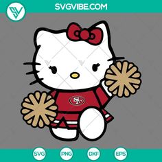 the san francisco bears cheerleader hello kitty cut file is available for sublims