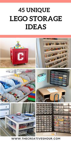 the ultimate lego storage ideas for kids and adults to use in their playrooms