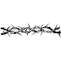 a black and white image of a crown of thorns