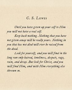 an old book page with the words g s lewis