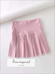 Women Solid Pink High Rise Stretch Pleated Mini Skirt with side Zip and Raw Hem detail Solid Stretch Pleated Mini Skirt, Pink Stretch Elastane Skirt, Solid Color Mini Length Elastane Skirt, Solid Color Stretch Mini Pleated Skirt, Fitted Solid Color Mini Skirt For Spring, Stretch Pleated Skort In Solid Color, Spring Stretch Pleated Skirt In Solid Color, Stretch Skirted Skort In Solid Color, Stretch Solid Color Skort