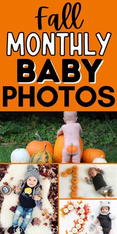 Fall monthly baby photos. Monthly Baby Photo Ideas, Baby Milestone Pictures, Creative Monthly Baby Photos, Fall Baby Pictures, Baby Photo Ideas, Pumpkins And Leaves, Baby Milestones Pictures, Monthly Pictures, Monthly Baby Pictures