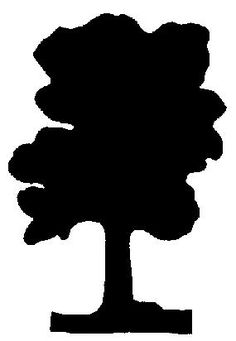 a black and white silhouette of a tree