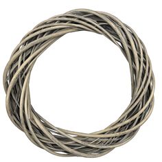 a coil of gray rope on a white background