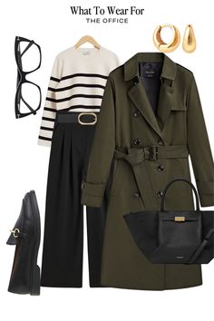 Fall Trench Coat Outfits Classy, Winter Office Outfit, Collage Outfits, Classy Winter Outfits, Autumn Fits, Snow Outfit, Wide Trousers