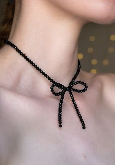 Adjustable Bow Jewelry For Evening, Adjustable Necklace With Decorative Bow For Party, Elegant Evening Jewelry With Black Ribbon, Black Bow Jewelry For Evening, Black Ribbon Necklace For Party, Elegant Black Necklace With Bow, Black Jewelry With Ribbon For Evening, Black Necklace With Ribbon For Gift, Black Ribbon Jewelry For Evening