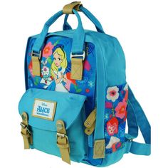 Beautiful, colorful backpack featuring Disney'sAlice in Wonderlandin lots of vibrant colors.Features fabric straps for putting pins on. Comfort shoulder straps, improved back padding system and quick grab handle. The handle is soft because of the ultra-fine fiber material. Unique, lovely and stylish design backpack for school, sports, hiking and traveling, designed to be comfortable and functionally versatile. Disney Student Backpack, Multicolor Backpack For Disney Fan Events, Disney Blue Standard Backpack, Green Disney School Backpack, Disney Backpack For School, Multicolor Disney Standard Backpack, Disney Backpack For Back To School, Disney Backpack With Adjustable Strap, Blue Disney Backpack With Adjustable Strap