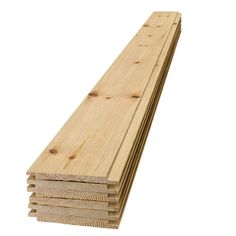 wooden planks stacked on top of each other in front of a white background,