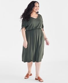 in stock Plus Size Dresses, Plus Size Outfits, Dresses With Sleeves, Pick Up, In Store, Shoe Accessories, Buy Online, Plus Size, V Neck