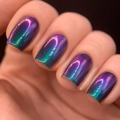 Dee on Instagram: “Origin unknown is a multichrome dream in a bottle. This beauty shifts from emerald to blue to purple and even magenta. I love green…” Cute Nail Colors, Purple Art, Drawing Clothes, Skirt Outfits, Cartoon Drawings, Art Designs, Cute Nails