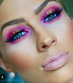 Makeup Ojos, Make Up Inspiration, Pinterest Makeup, Beautiful Eye Makeup, Lots Of Makeup, Colorful Eye Makeup, Make Up Looks, Pink Makeup, Contour Makeup