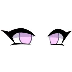 the eyes of an anime character with long lashes and pink eyeliners on them