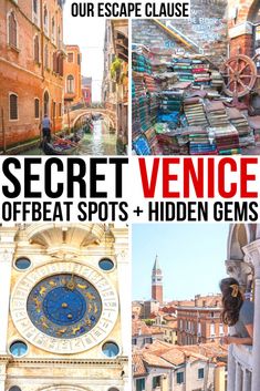 the secret venice offbeat spots hidden gems are on display in this postcard poster