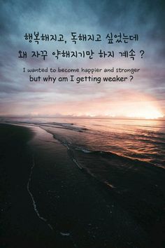 an image of a beach with the words written in korean