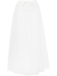 white tulle panels semi-sheer overlay drawstring waist flared Tule Skirts, Maxi Skirt White, Tulle Maxi Skirt, Full Skirts, Sheer Overlay, Dance Skirt, White Tulle, Skirt White, White Skirts