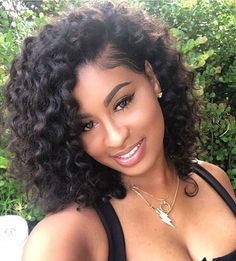 @DEJACHERELLEXO Makeup Tip, Girls Natural Hairstyles, Penteado Cabelo Curto, Brazilian Human Hair, Long Curly Hair, Curly Wigs, Crochet Hair Styles, Long Curly