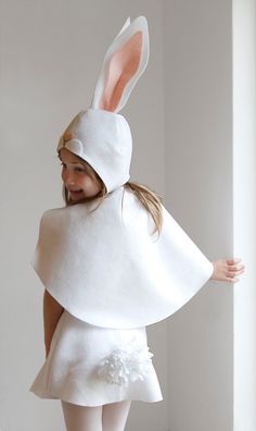 Bunny PATTERN DIY easter costume mask sewing tutorial creative play woodland… Bunny Costume Kids Diy, Diy Bunny Costume Kids, Felt Halloween Costumes, Rabbit Costume Diy, Diy Bunny Costume, Patron Costume, Felt Costume, Neutral Expression, Purim Costume