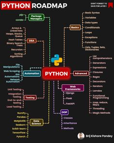 the python roadmap is shown in this graphic