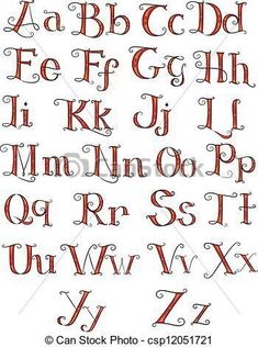 Christmas Fonts Writing Fonts, Alfabet Letters, Hand Lettering Fonts, Hand Lettering Alphabet, Lettering Alphabet Fonts, Christmas Fonts, Creative Lettering, Calligraphy Alphabet, Lettering Styles