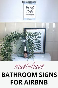 airbnb bathroom signs Airbnb Bathroom Ideas, Airbnb Sign, Airbnb Hosting