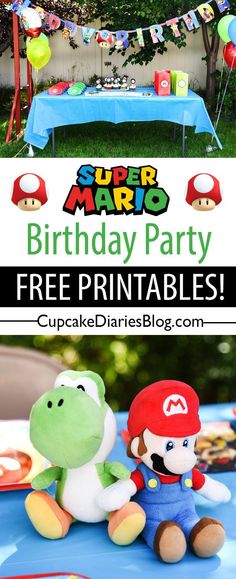 super mario birthday party with free printables