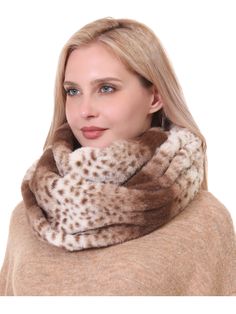 PRICES MAY VARY. METERIAL: The leopard print infinity scarf is made from faux fur SIZE:Oversized as 32.2"*7.5"(82cm*19cm) ,Can be once or twice around your neck, Keep you warm during the fall and winter COLOR:The leopard print infinity scarf have 3 color can be choose,brown,pink,grey FEATURES:Lightweight and soft,The weight of infinity scarf is 180g/0.4lb ,it can be flod into a small piece,very easy to put in your bag during the travel FASHION:The leopard scarf is easy to wear with other clothin Infinity Wrap, Leopard Scarf, Loop Design, Kinds Of Fabric, Winter Color, Jeans Jacket, Warm Scarf, Water Quality, Black Leopard