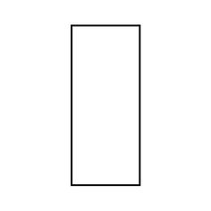 a black and white line drawing of a rectangle