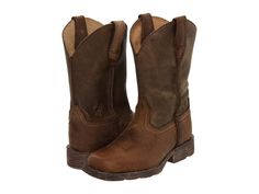 Ariat Kids Rambler (Toddler/Little Kid/Big Kid) Cowboy Boots Earth/Brown Bomber Toddler Closet, Kids Cowboy Boots, Boot Pulls, Kids Gear, Kid Clothes, Toddler Boots, Girls Boots, Distressed Leather, Big Kid