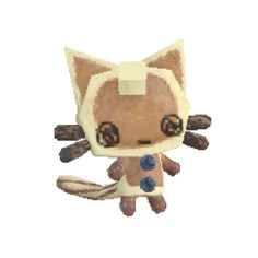 an animal figure is shown in this pixel art style file, it appears to be a cat