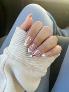 I’m actually going to watch the Nutcracker ballet this week!! Im so excited and love my new nails! 🤍#nails#nailsoftheday #cutenails#winter #christmas #fall #ballet #ballerina #dance#bow #bownails Cool Girl Christmas Nails, Red And White Bow Nails, White French Tips With Red Bow, Holiday Nails With Bows, Nutcracker Christmas Nails, Red Bow Christmas Nails, Nutcracker Ballet Nails, Gold Bow Nails, Simple Bow Nails