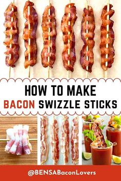 how to make bacon swizzle sticks