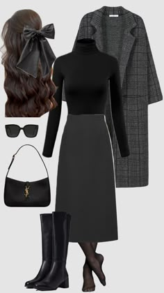 Rok Outfit, Outfit With Boots, Church Fits, Everyday Fashion Outfits, Classy Work Outfits, Easy Trendy Outfits