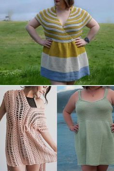 crochet patterns for women's dresses and sweaters, plus size sizes