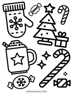 christmas coloring pages for kids to print out and color with their own holiday symbols, such as