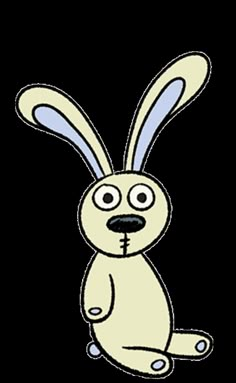 a cartoon bunny with the words knuffffe bunny on it's face