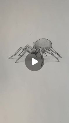 a drawing of a spider in the air